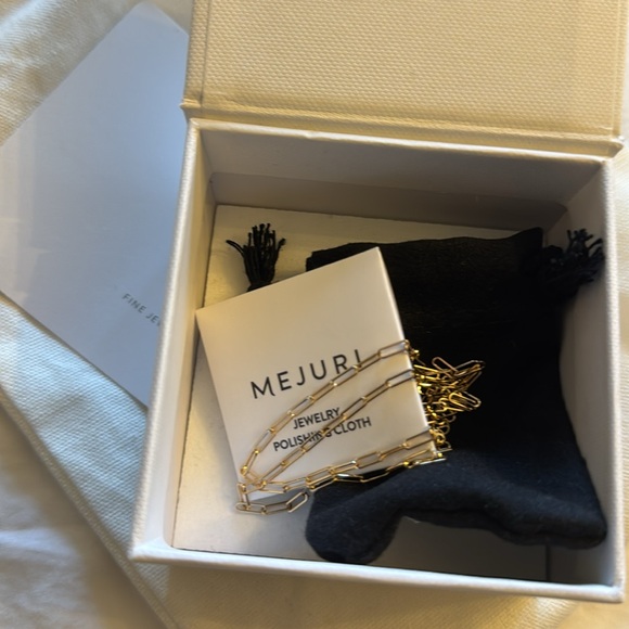 Mejuri Boyfriend Chain 18” New with Box 14K Gold - Picture 3 of 5